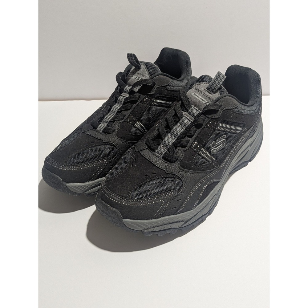 Skechers Vigor AT Black Gray Trail‎ Walking Shoes Men's 11.5